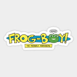 Frog-Boy logo w/ yellow lettering Sticker